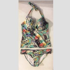 • VICTORIA’S SECRET • retro printed tankini
